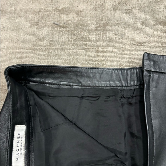 MACPHEE GENUINE LEATHER BLACK LINING MINI SKIRT SIZE 34 - Picture 4 of 9
